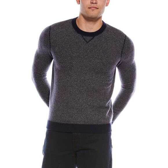 Autumn Cashmere MensBirdseye Cashmere Crewneck Sweatshirt, Gray